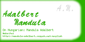 adalbert mandula business card